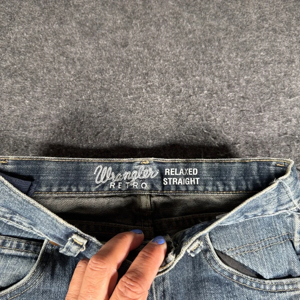 Wrangler Retro Relaxed Straight Jeans Boys Size 10 Slim Blue Denim BRT30RR
